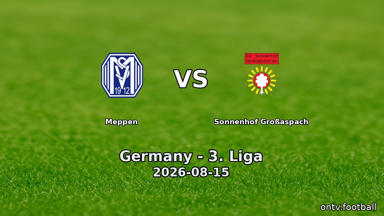 Meppen vs Sonnenhof Großaspach