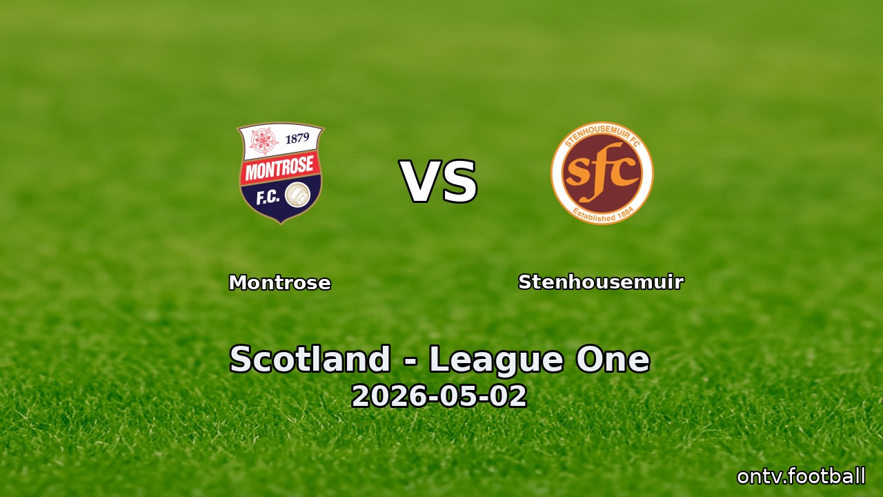 Montrose vs Stenhousemuir