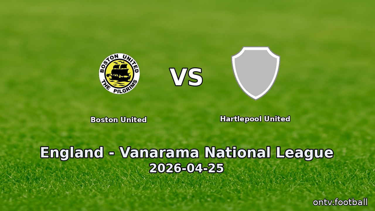 Boston United vs Hartlepool United