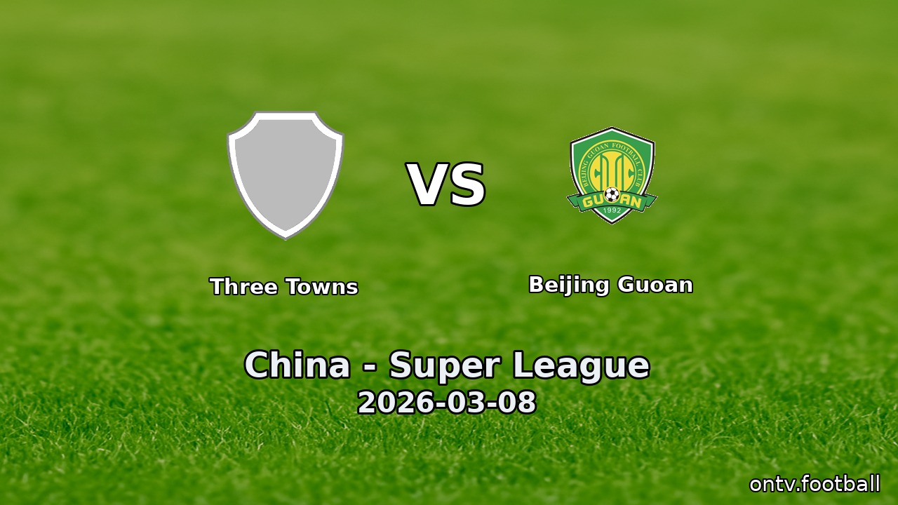 Three Towns vs Beijing Guoan
