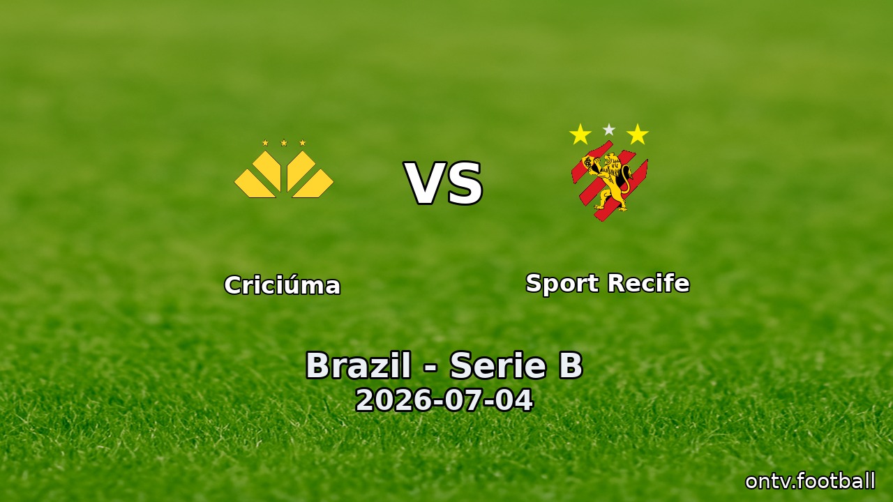 Criciúma vs Sport Recife