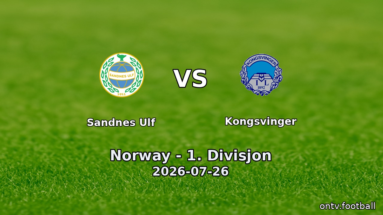 Sandnes Ulf vs Kongsvinger