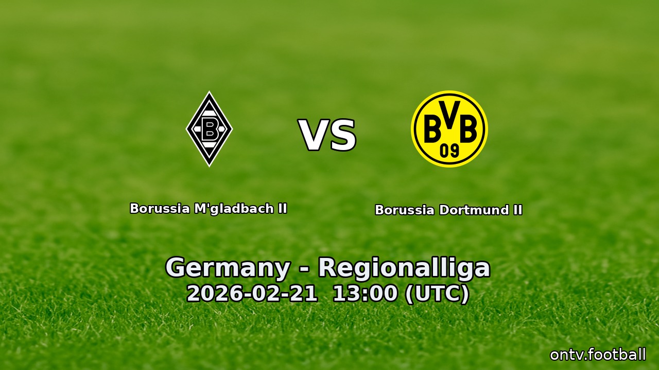 Borussia M'gladbach II vs Borussia Dortmund II