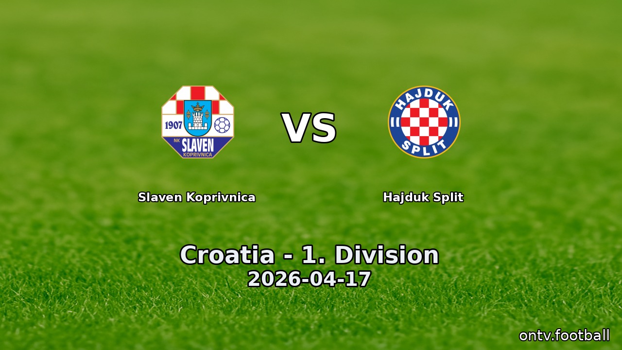 Slaven Koprivnica vs Hajduk Split