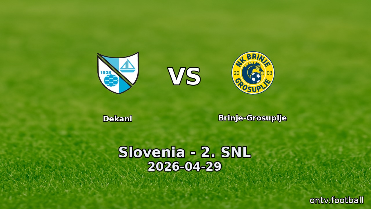 Dekani vs Brinje-Grosuplje