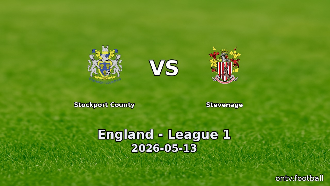 Stockport County vs Stevenage