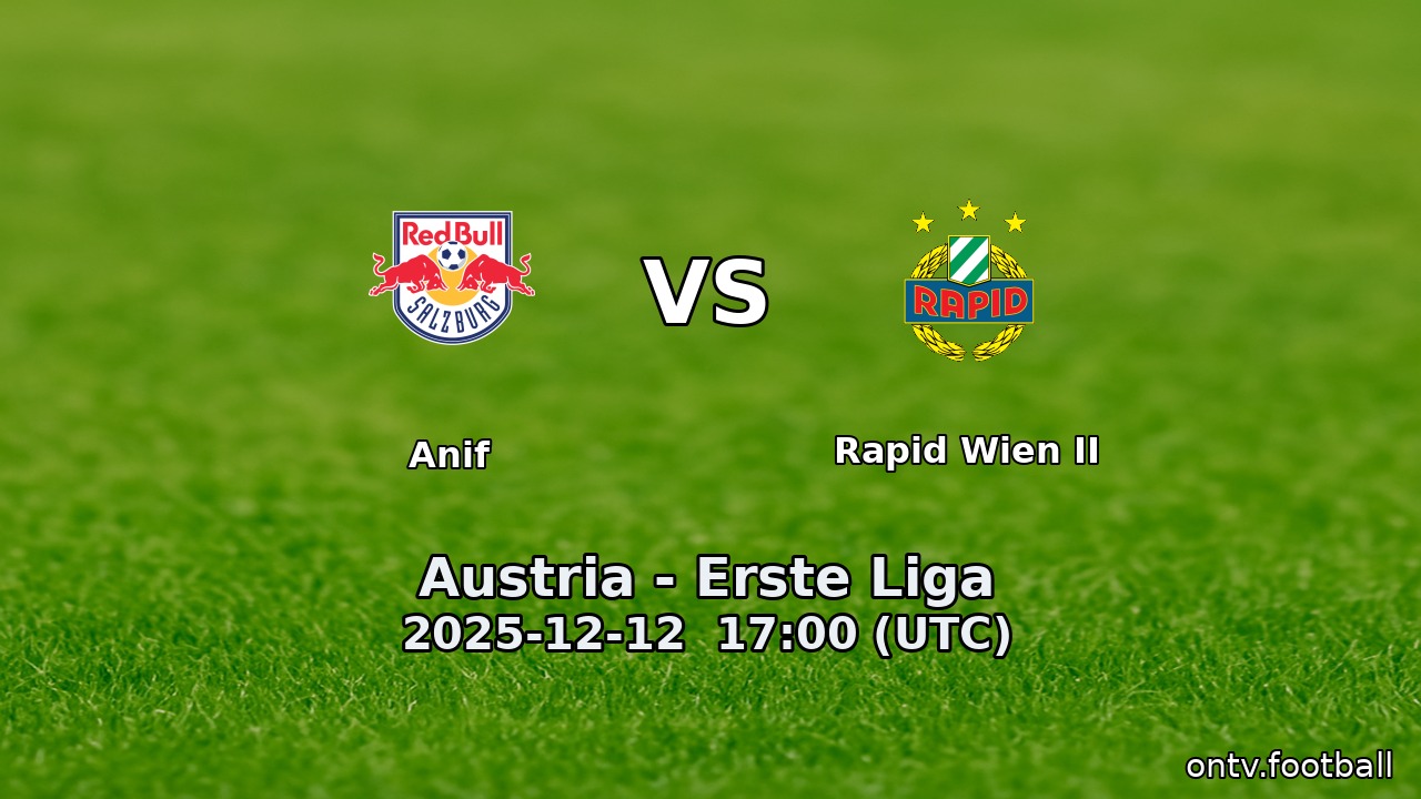 Anif vs Rapid Wien II
