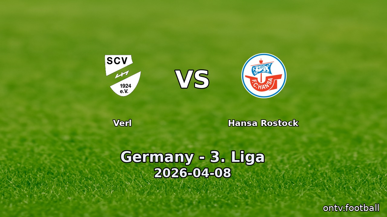Verl vs Hansa Rostock