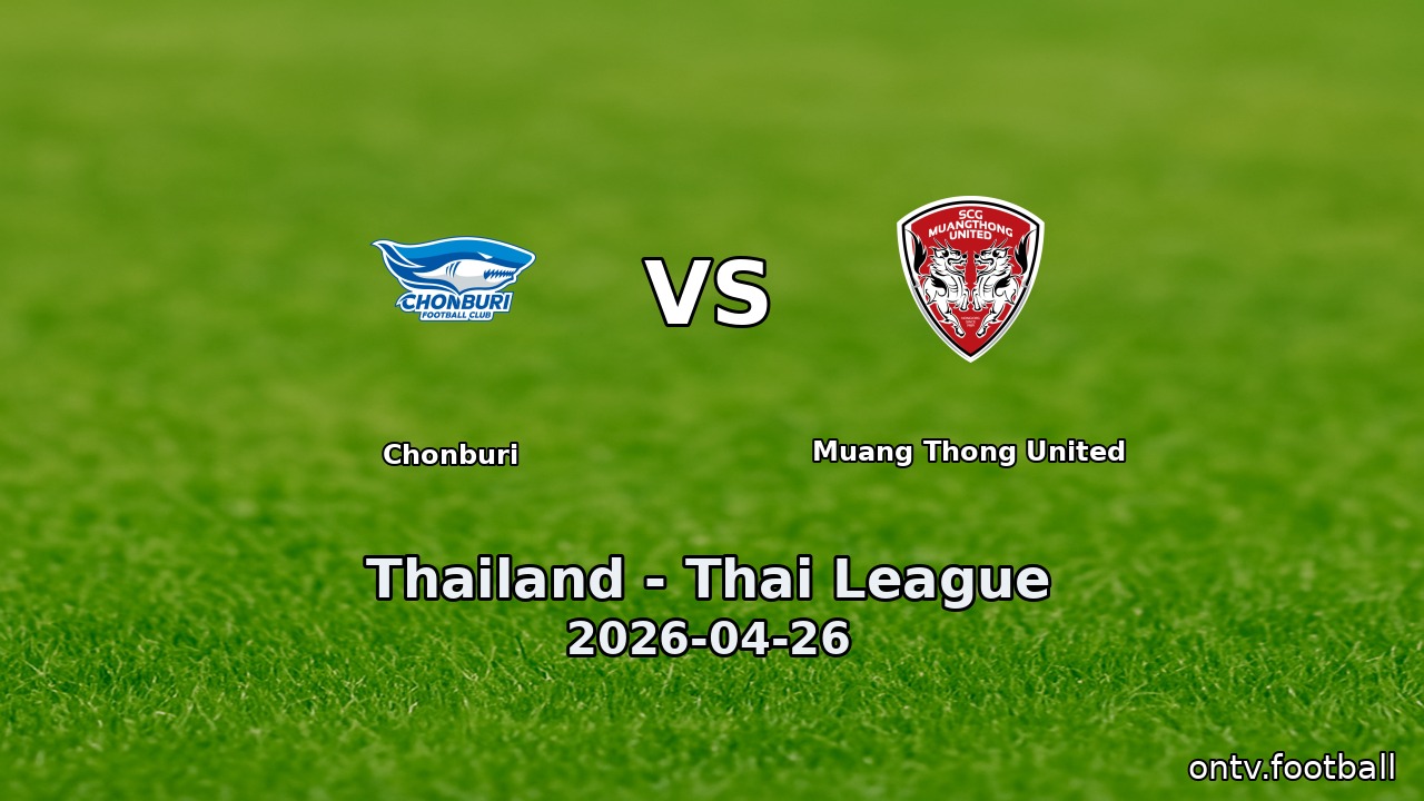 Chonburi vs Muang Thong United