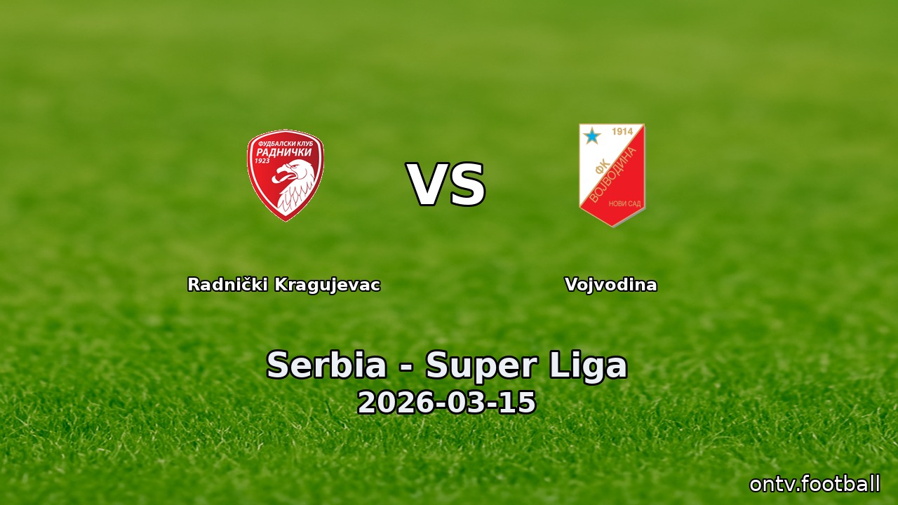 Radnički Kragujevac vs Vojvodina