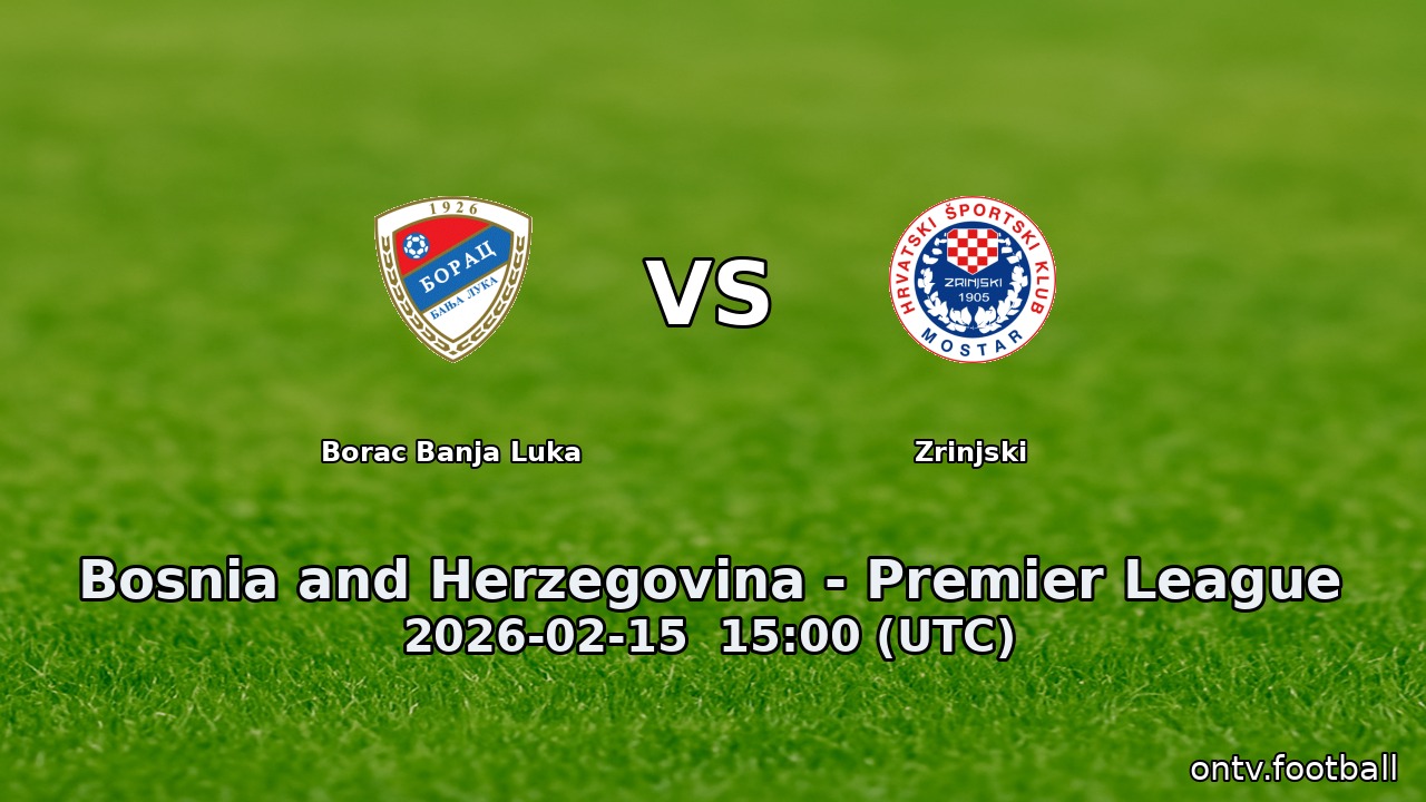 Borac Banja Luka vs Zrinjski