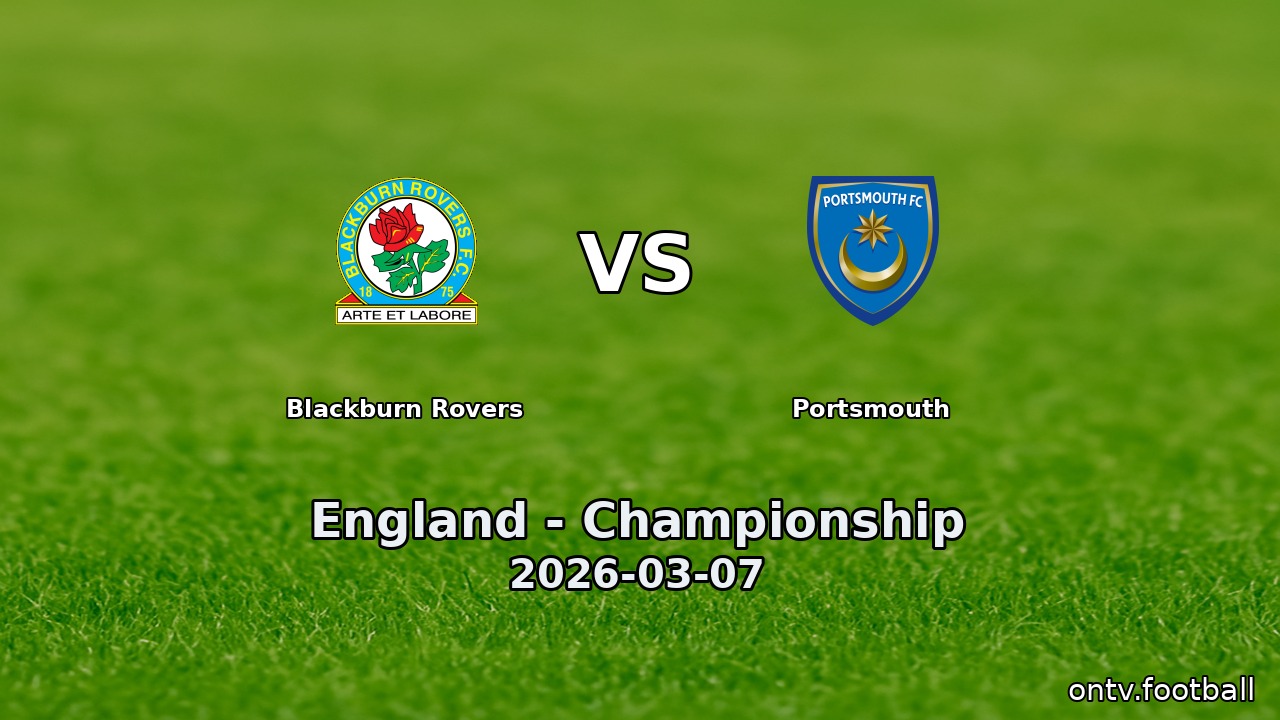 Blackburn Rovers vs Portsmouth
