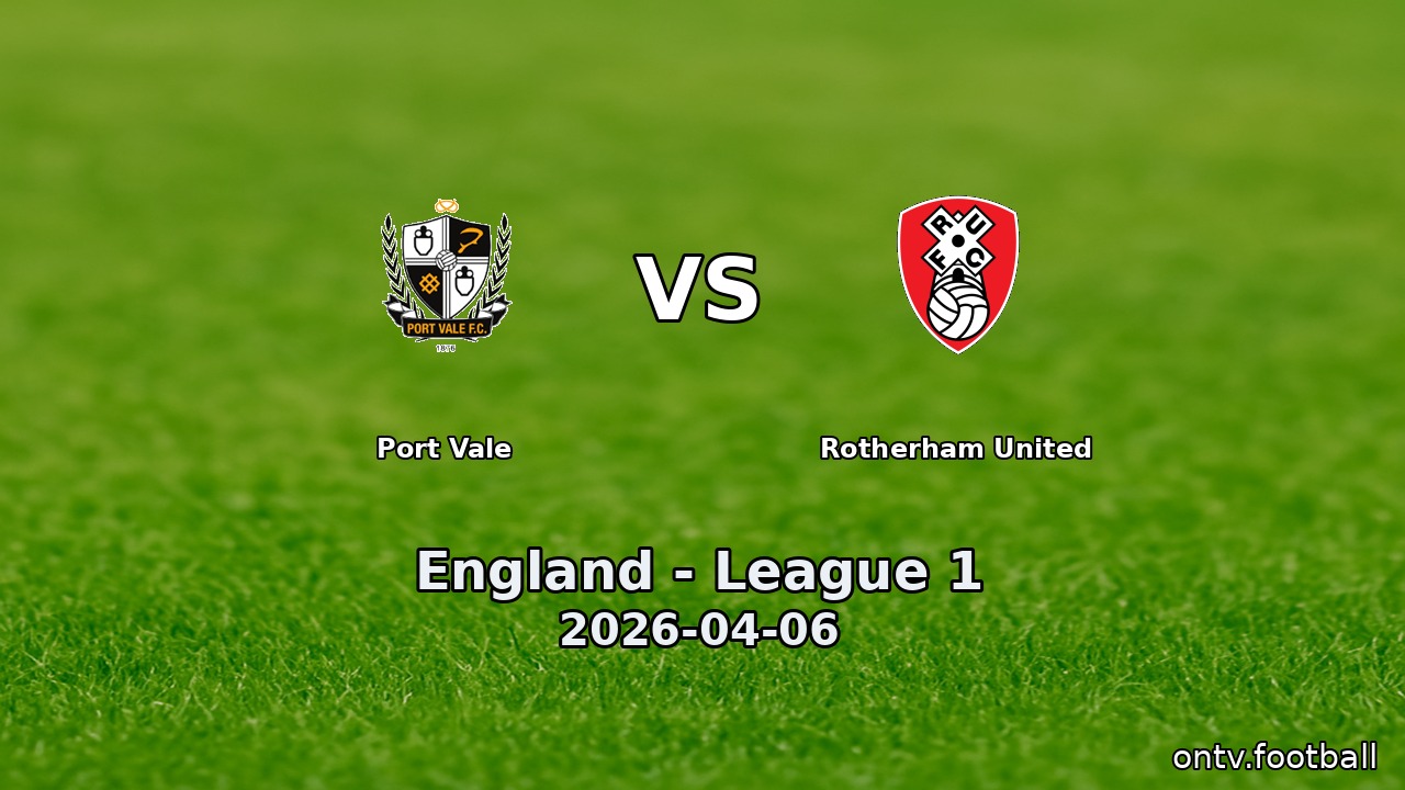 Port Vale vs Rotherham United