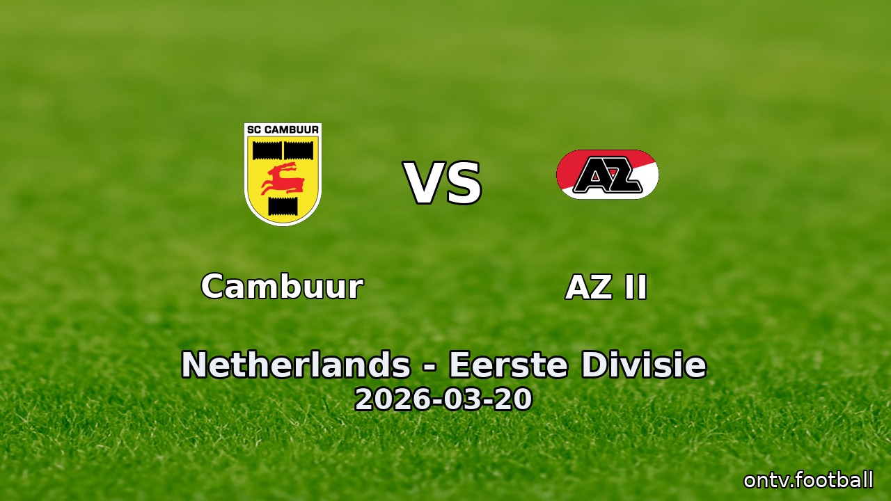 Cambuur vs AZ II
