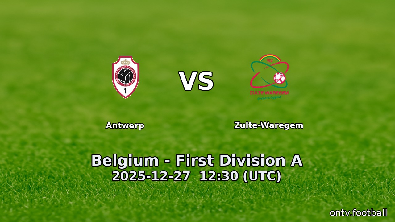 Antwerp vs Zulte-Waregem