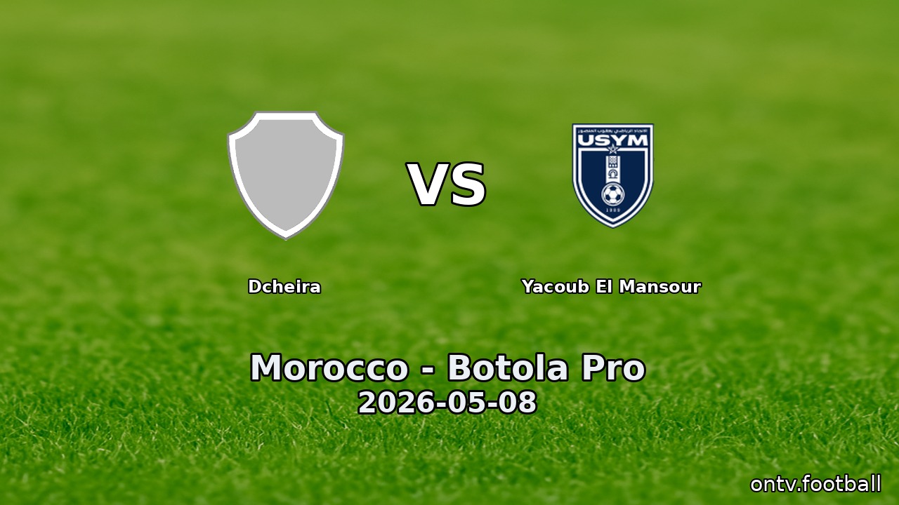 Dcheira vs Yacoub El Mansour