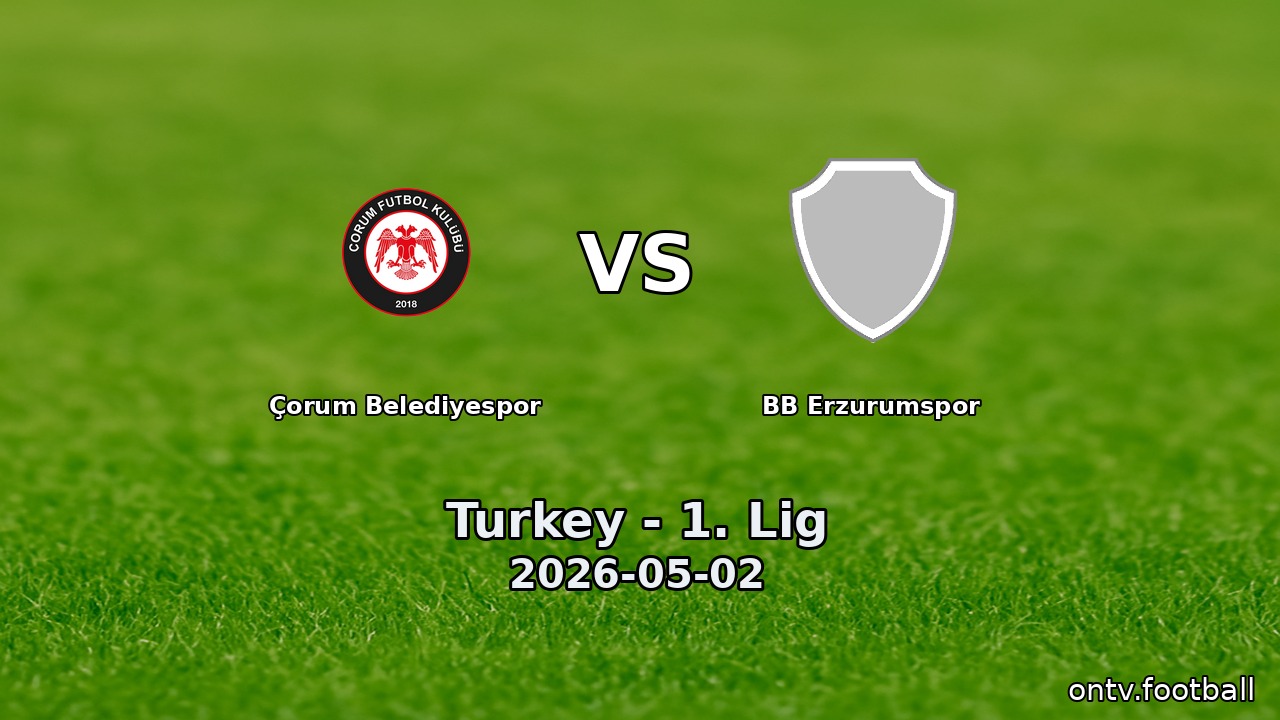 Çorum Belediyespor vs BB Erzurumspor