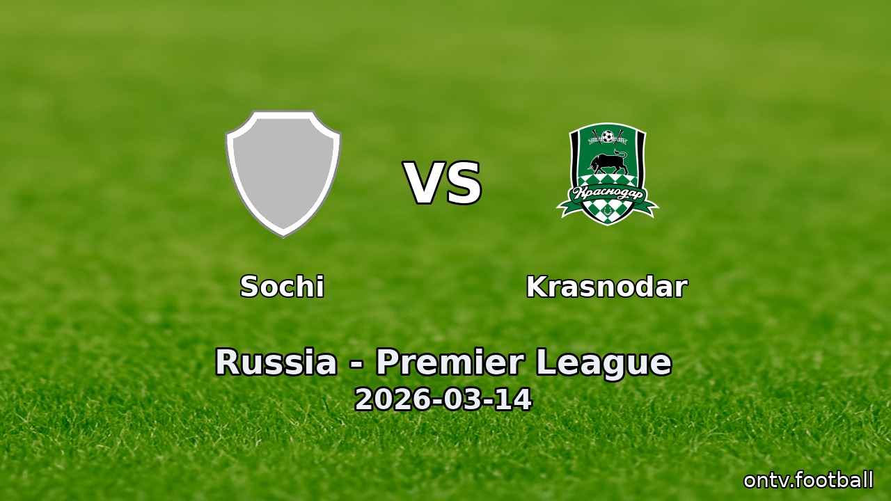 Sochi vs Krasnodar