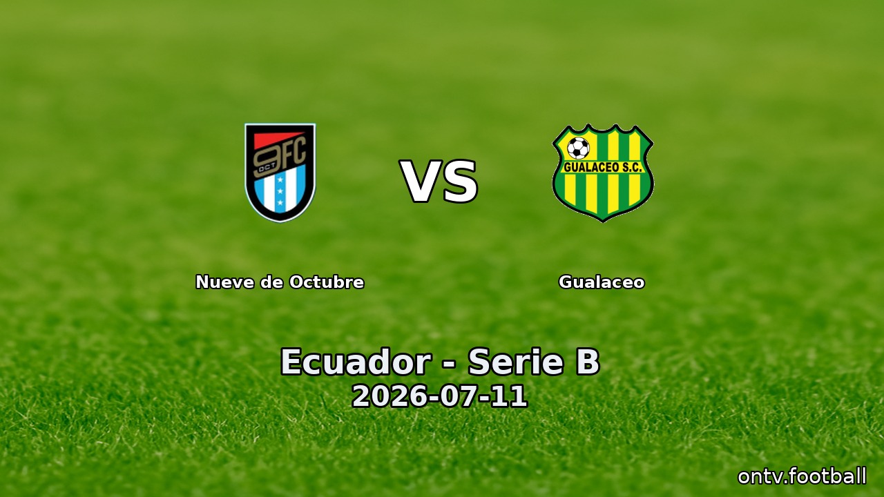 Nueve de Octubre vs Gualaceo