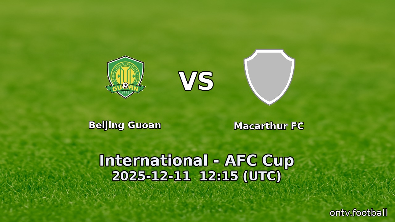 Beijing Guoan vs Macarthur FC
