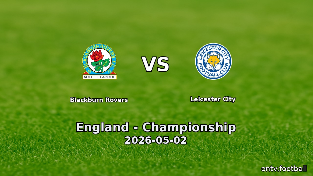 Blackburn Rovers vs Leicester City