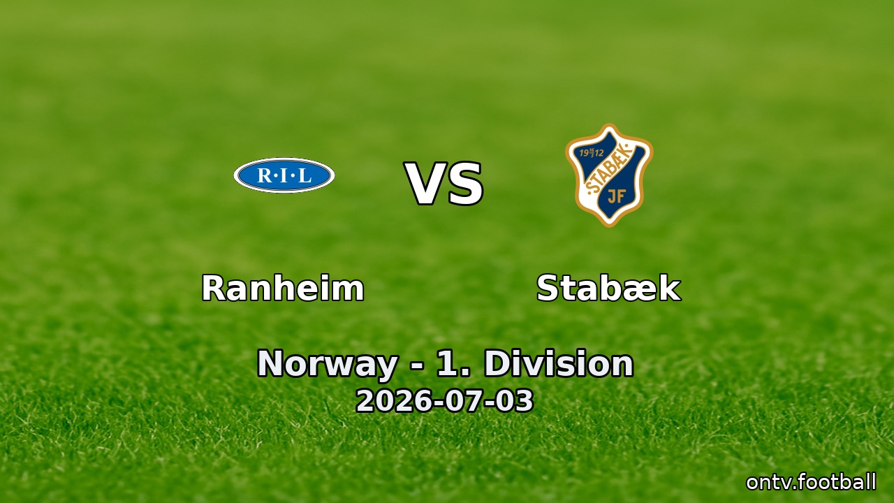 Ranheim vs Stabæk