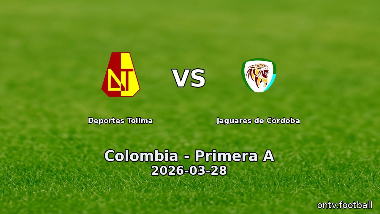Deportes Tolima vs Jaguares de Córdoba