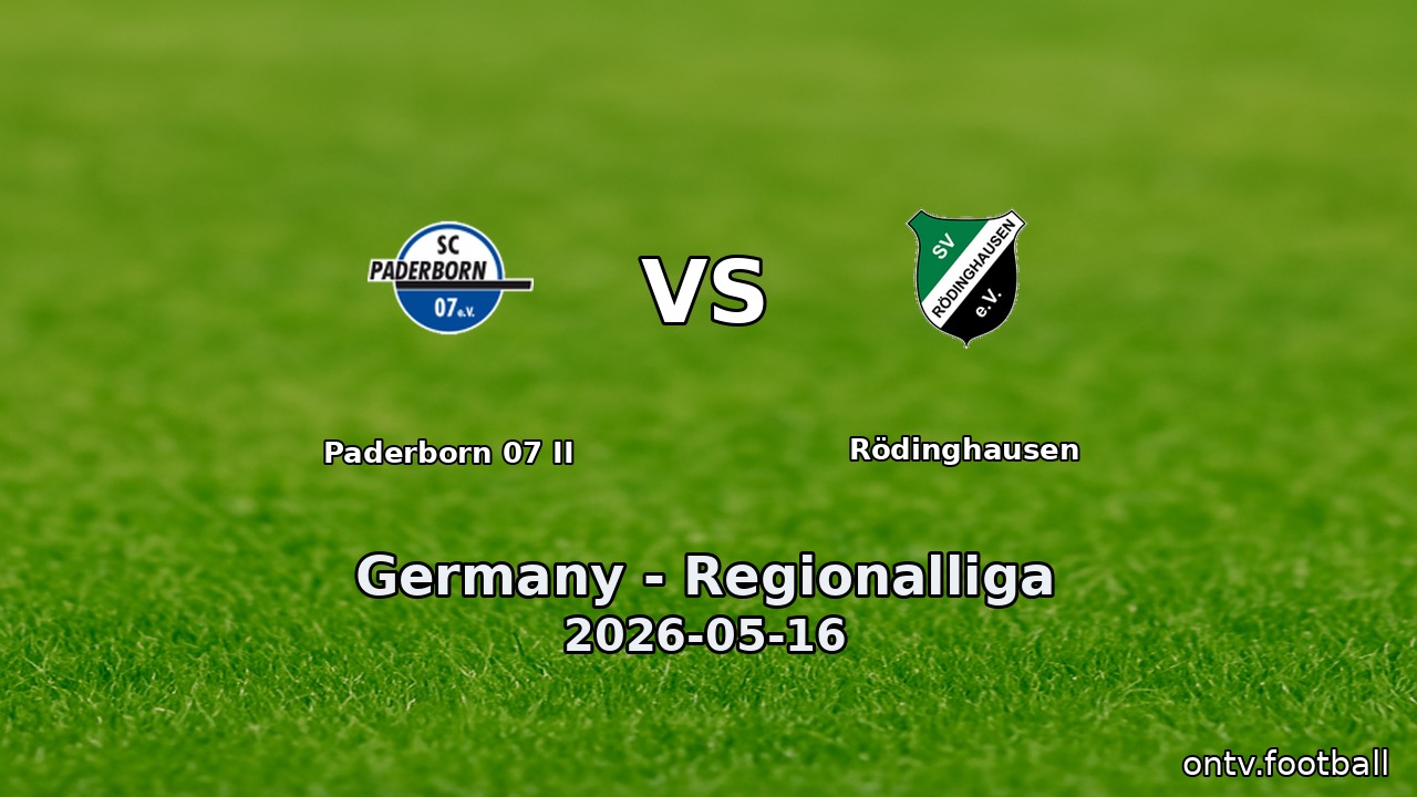 Paderborn 07 II vs Rödinghausen