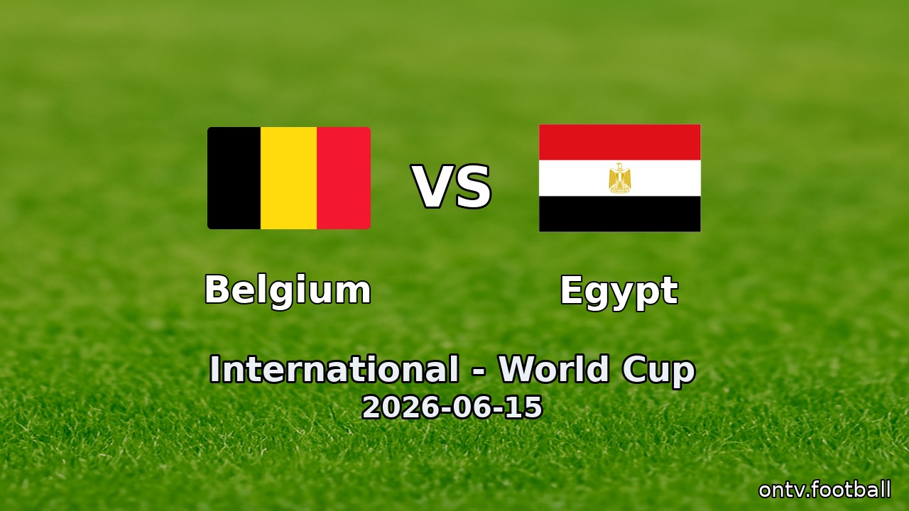 Belgium vs Egypt