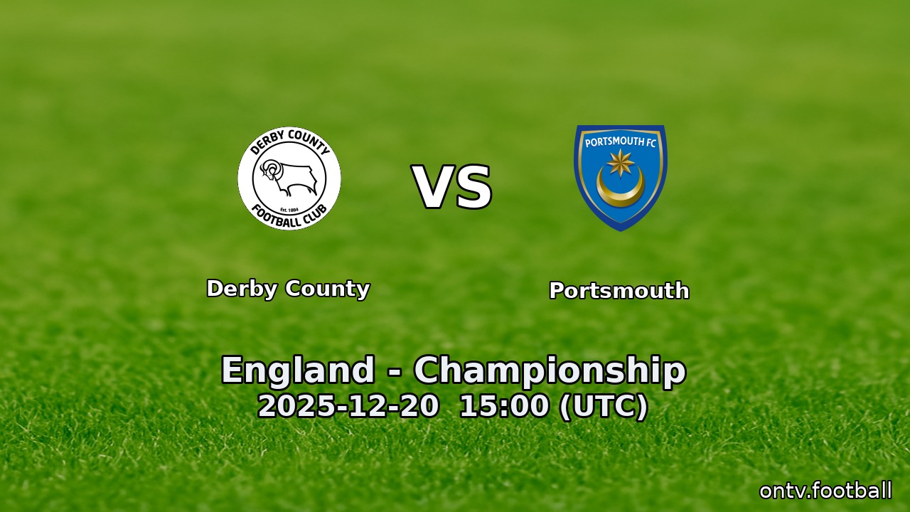 Derby County vs Portsmouth