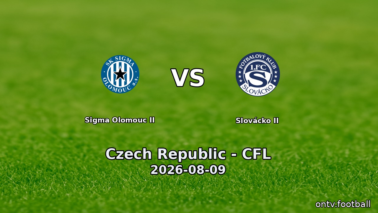 Sigma Olomouc II vs Slovácko II