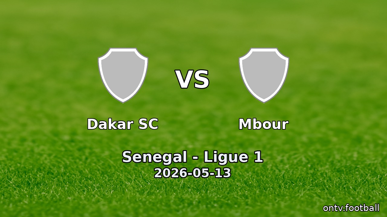 Dakar SC vs Mbour