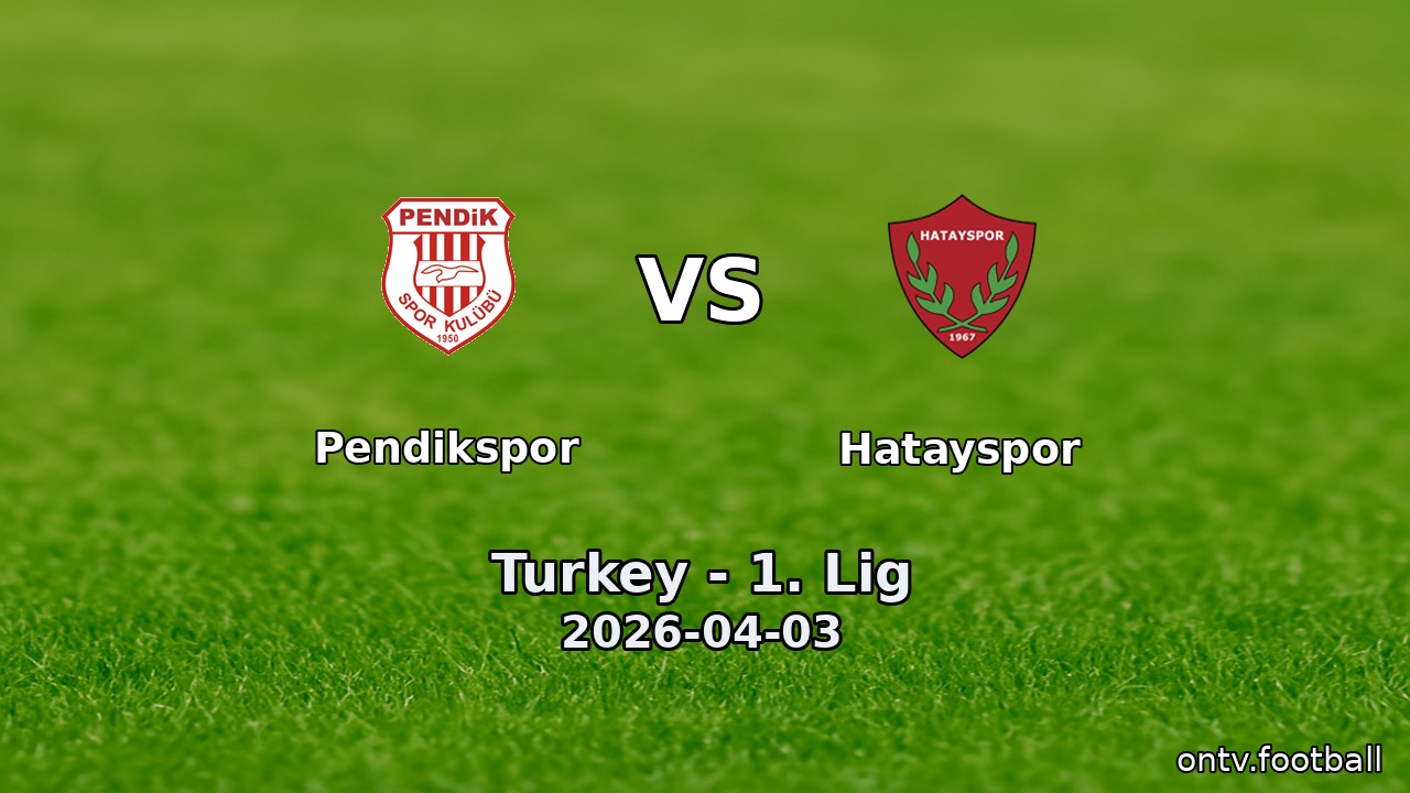 Pendikspor vs Hatayspor