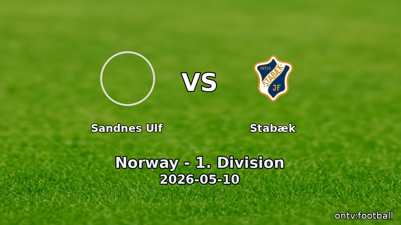 Sandnes Ulf vs Stabæk