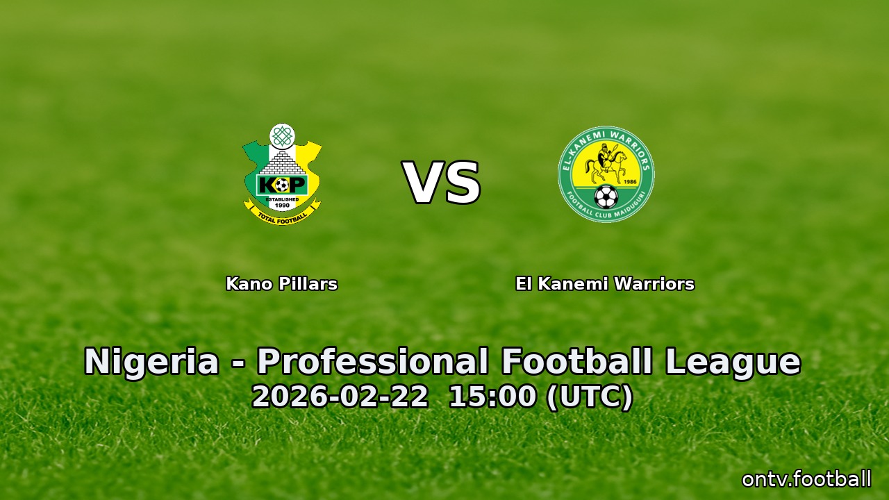 Kano Pillars vs El Kanemi Warriors