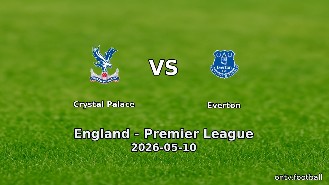 Crystal Palace vs Everton