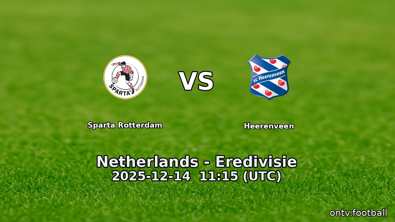 Sparta Rotterdam vs Heerenveen