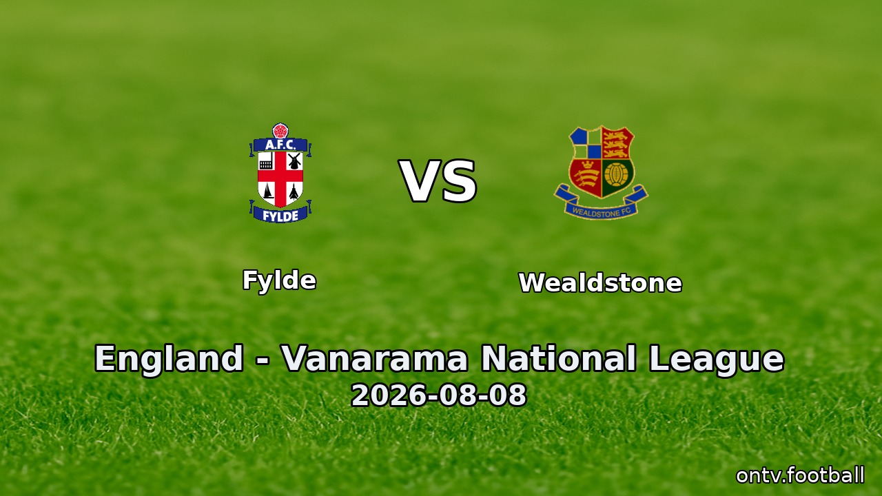 Fylde vs Wealdstone