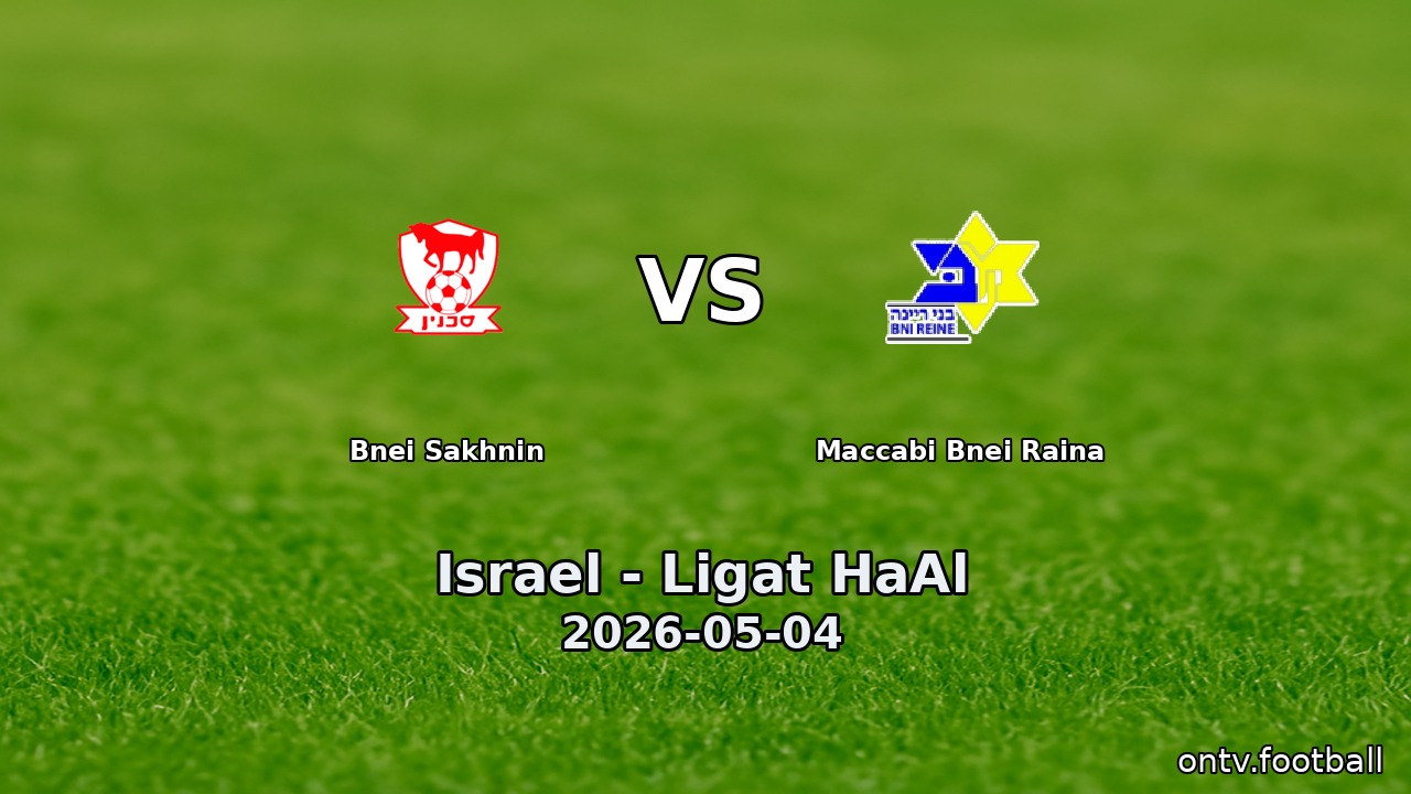 Bnei Sakhnin vs Maccabi Bnei Raina