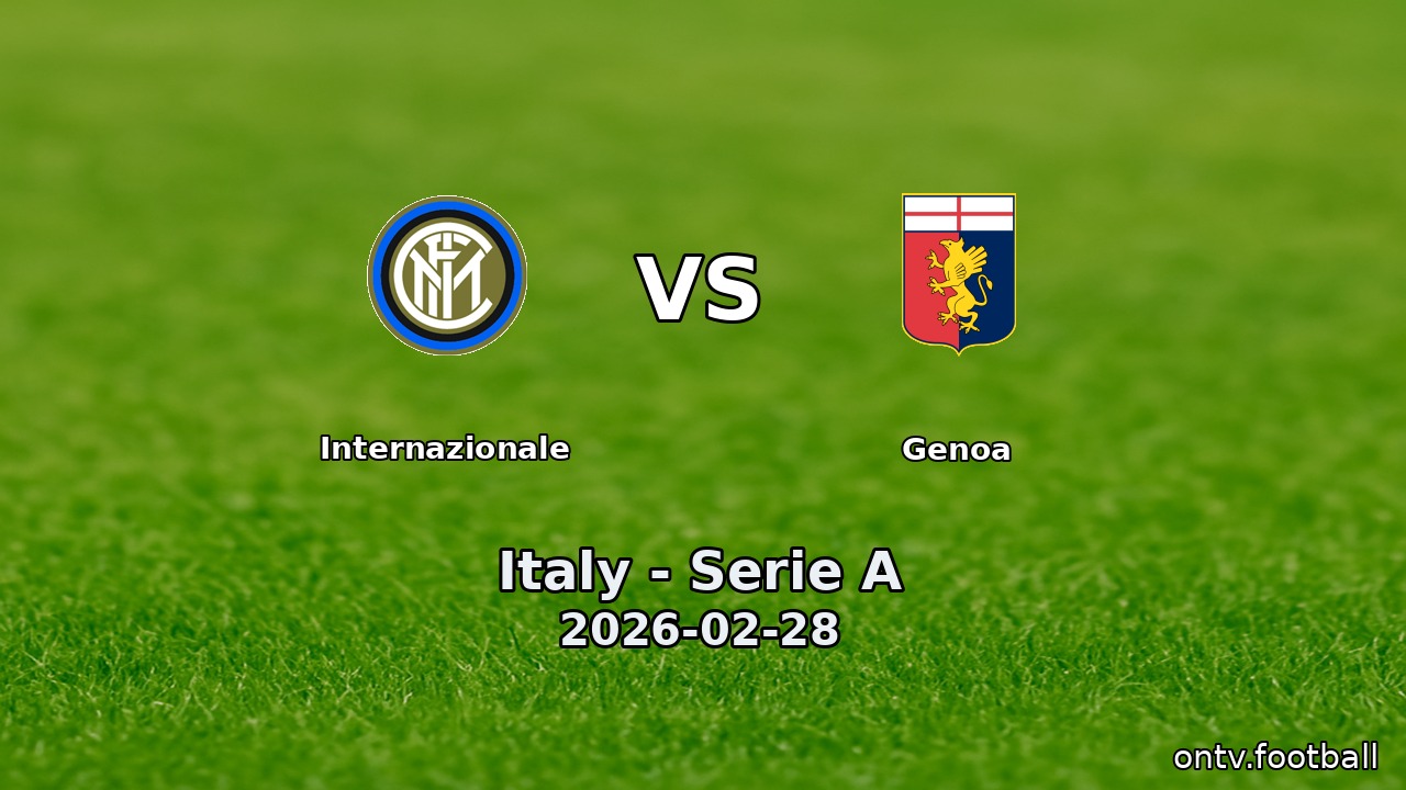 Internazionale vs Genoa