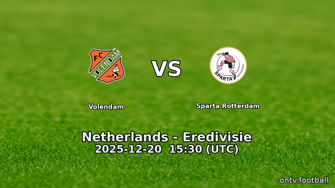 Volendam vs Sparta Rotterdam