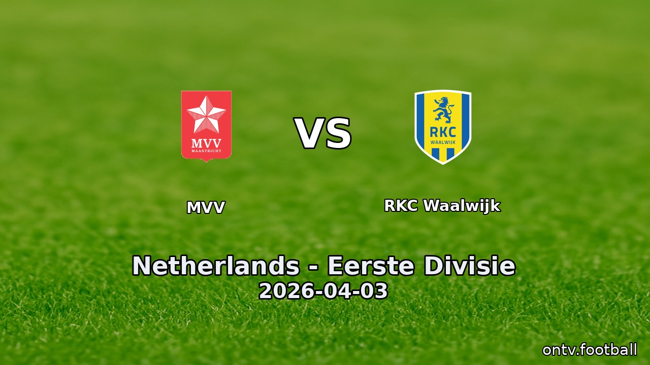 MVV vs RKC Waalwijk