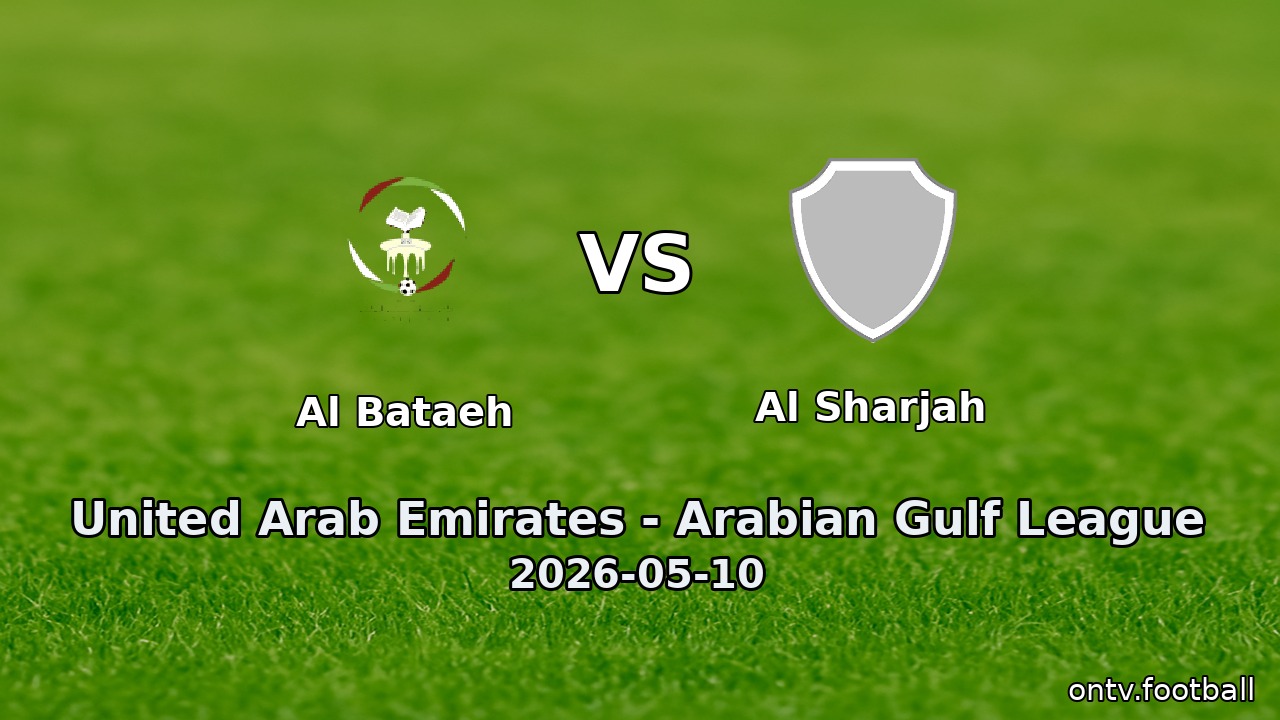 Al Bataeh vs Al Sharjah