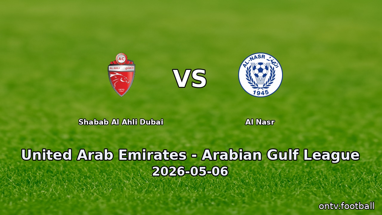 Shabab Al Ahli Dubai vs Al Nasr