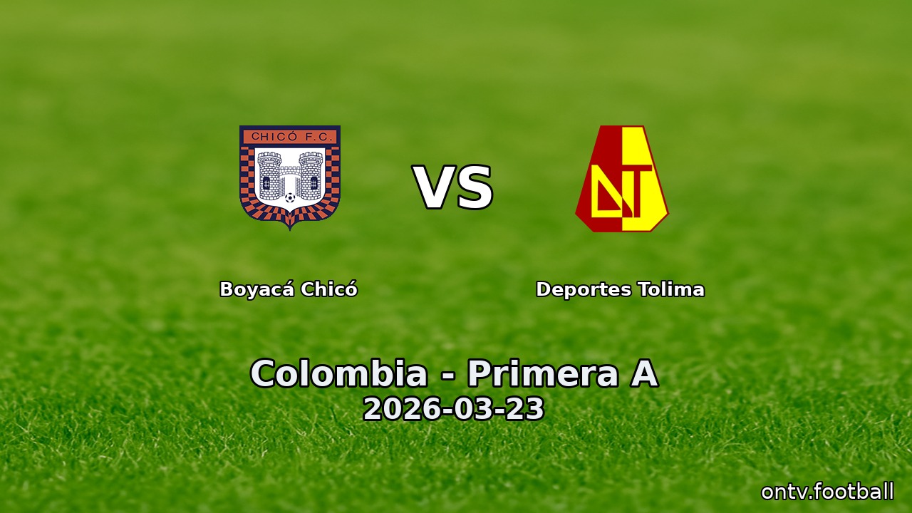 Boyacá Chicó vs Deportes Tolima