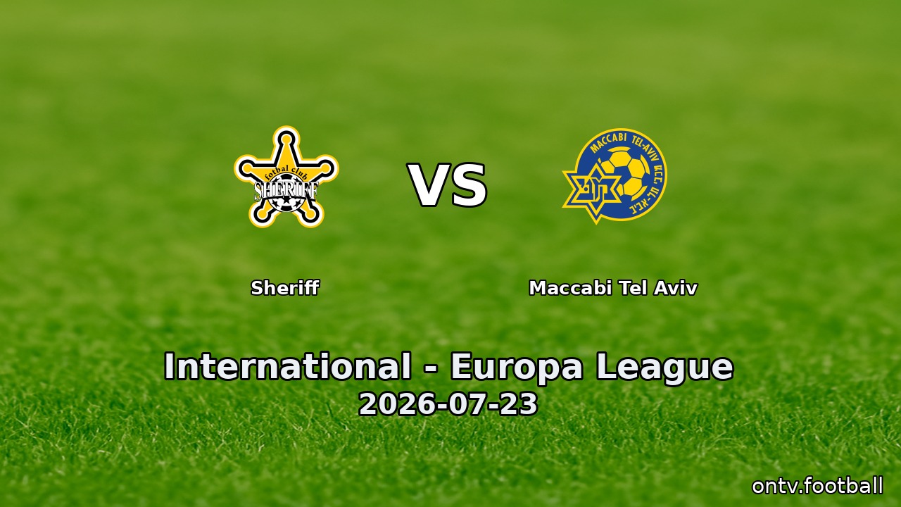 Sheriff vs Maccabi Tel Aviv