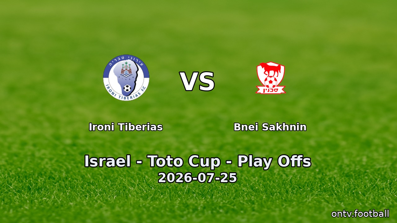Ironi Tiberias vs Bnei Sakhnin