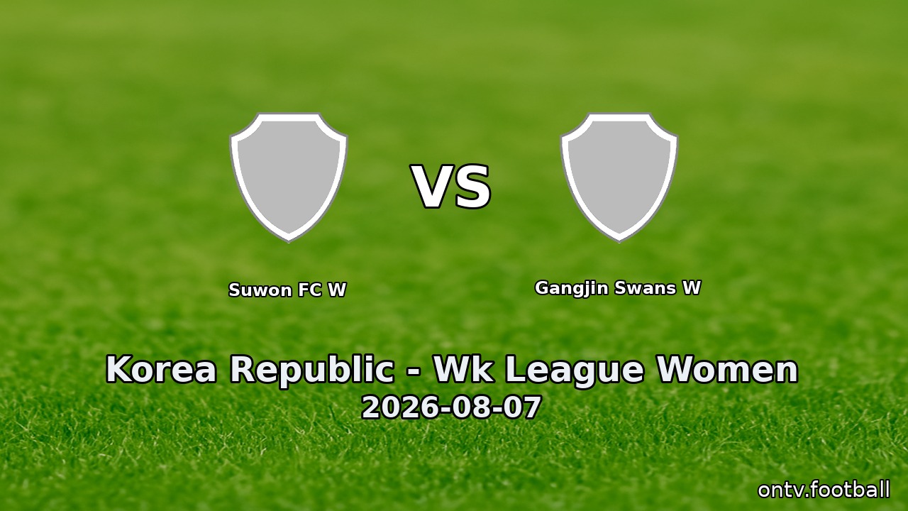Suwon FC W vs Gangjin Swans W