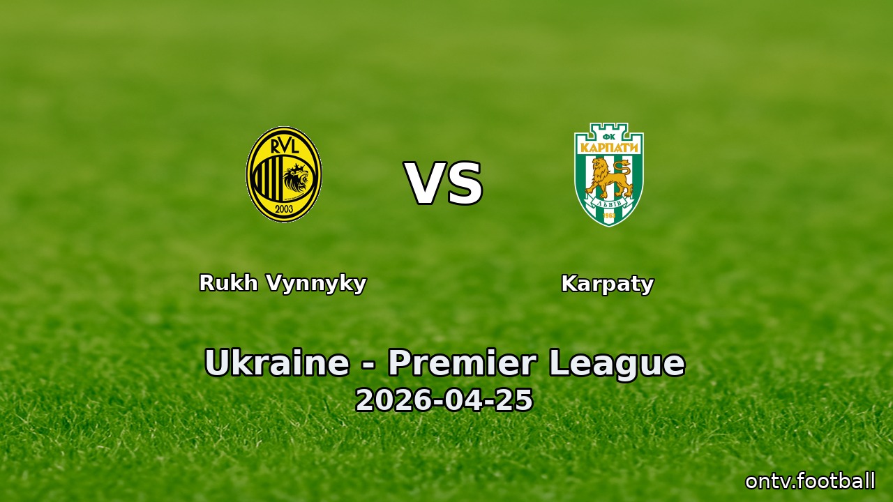Rukh Vynnyky vs Karpaty