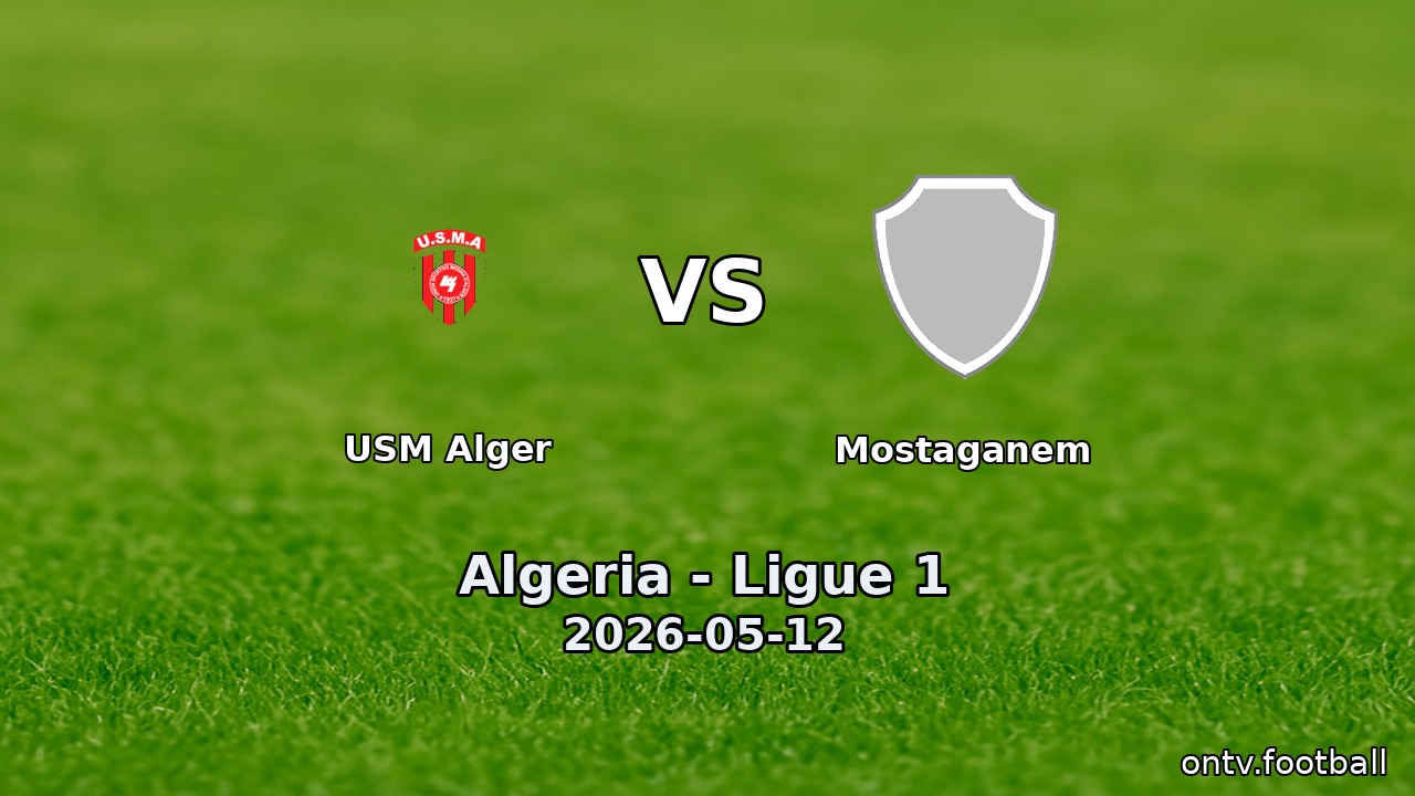 USM Alger vs Mostaganem
